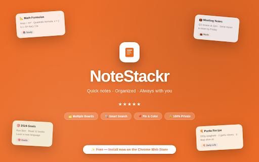 NoteStackr screenshot