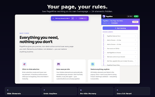 PageMine screenshot